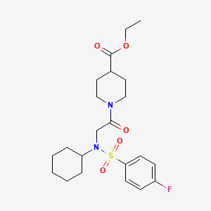 ethyl 1-{N-cyclohexyl-N-[(4-fluorophenyl)sulfonyl]glycyl}-4-piperidinecarboxylate