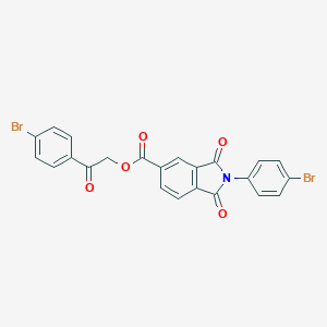 molecular formula C23H13Br2NO5 B401150 2-(4-Bromophenyl)-2-oxoethyl 2-(4-bromophenyl)-1,3-dioxoisoindoline-5-carboxylate 