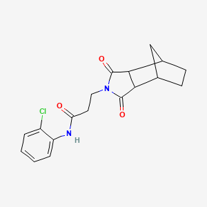 molecular formula C18H19ClN2O3 B4011500 N-(2-chlorophenyl)-3-(3,5-dioxo-4-azatricyclo[5.2.1.0~2,6~]dec-4-yl)propanamide 