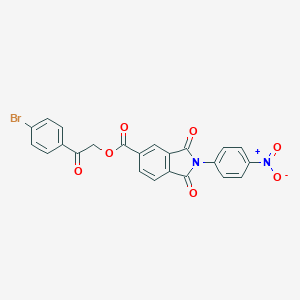 2-(4-Bromophenyl)-2-oxoethyl 2-(4-nitrophenyl)-1,3-dioxo-5-isoindolinecarboxylate
