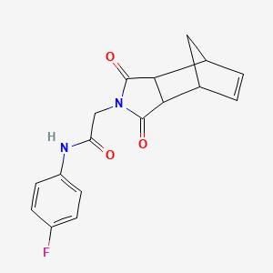 molecular formula C17H15FN2O3 B4011510 2-(3,5-dioxo-4-azatricyclo[5.2.1.0~2,6~]dec-8-en-4-yl)-N-(4-fluorophenyl)acetamide 