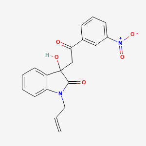 molecular formula C19H16N2O5 B4011519 1-allyl-3-hydroxy-3-[2-(3-nitrophenyl)-2-oxoethyl]-1,3-dihydro-2H-indol-2-one 