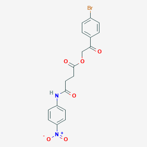 molecular formula C18H15BrN2O6 B401152 2-(4-Bromophenyl)-2-oxoethyl 4-{4-nitroanilino}-4-oxobutanoate 