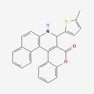 molecular formula C25H17NO2S B4011525 3-(5-methyl-2-thienyl)-3,4-dihydro-2H-benzo[f]chromeno[3,4-c]quinolin-2-one 