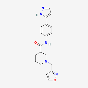 1-(3-isoxazolylmethyl)-N-[4-(1H-pyrazol-5-yl)phenyl]-3-piperidinecarboxamide