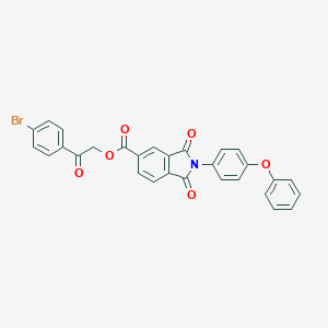 molecular formula C29H18BrNO6 B401153 2-(4-Bromophenyl)-2-oxoethyl 1,3-dioxo-2-(4-phenoxyphenyl)-5-isoindolinecarboxylate 