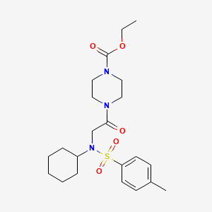 ethyl 4-{N-cyclohexyl-N-[(4-methylphenyl)sulfonyl]glycyl}-1-piperazinecarboxylate