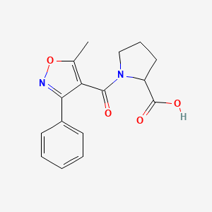 molecular formula C16H16N2O4 B4011547 1-[(5-methyl-3-phenyl-4-isoxazolyl)carbonyl]proline 