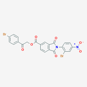 molecular formula C23H12Br2N2O7 B401155 2-(4-Bromophenyl)-2-oxoethyl 2-{2-bromo-4-nitrophenyl}-1,3-dioxoisoindoline-5-carboxylate 