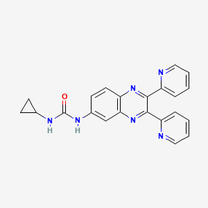 molecular formula C22H18N6O B4011555 N-cyclopropyl-N'-(2,3-di-2-pyridinyl-6-quinoxalinyl)urea 