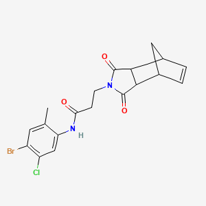 N-(4-bromo-5-chloro-2-methylphenyl)-3-(3,5-dioxo-4-azatricyclo[5.2.1.0~2,6~]dec-8-en-4-yl)propanamide