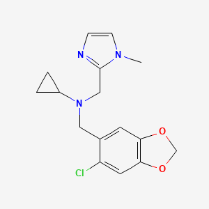 N-[(6-chloro-1,3-benzodioxol-5-yl)methyl]-N-[(1-methyl-1H-imidazol-2-yl)methyl]cyclopropanamine