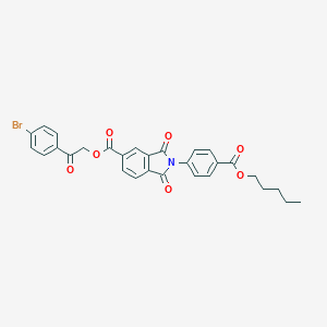 2-(4-Bromophenyl)-2-oxoethyl 1,3-dioxo-2-{4-[(pentyloxy)carbonyl]phenyl}-5-isoindolinecarboxylate