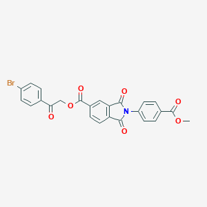 molecular formula C25H16BrNO7 B401159 2-(4-bromophenyl)-2-oxoethyl 2-[4-(methoxycarbonyl)phenyl]-1,3-dioxo-2,3-dihydro-1H-isoindole-5-carboxylate 