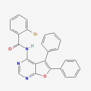 molecular formula C25H16BrN3O2 B4011590 2-bromo-N-(5,6-diphenylfuro[2,3-d]pyrimidin-4-yl)benzamide 