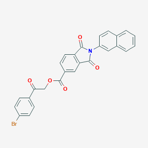 molecular formula C27H16BrNO5 B401161 2-(4-Bromophenyl)-2-oxoethyl 2-(2-naphthyl)-1,3-dioxo-5-isoindolinecarboxylate 