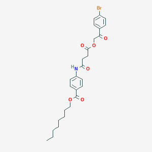 molecular formula C27H32BrNO6 B401163 Octyl 4-({4-[2-(4-bromophenyl)-2-oxoethoxy]-4-oxobutanoyl}amino)benzoate 