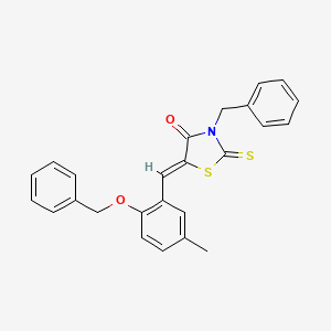 3-benzyl-5-[2-(benzyloxy)-5-methylbenzylidene]-2-thioxo-1,3-thiazolidin-4-one