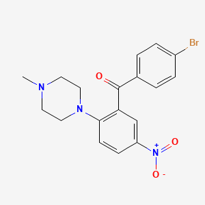 molecular formula C18H18BrN3O3 B4011665 (4-bromophenyl)[2-(4-methyl-1-piperazinyl)-5-nitrophenyl]methanone 
