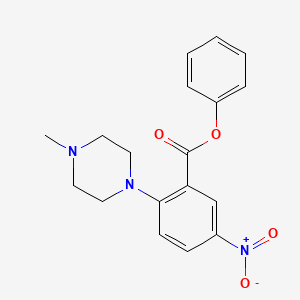 phenyl 2-(4-methyl-1-piperazinyl)-5-nitrobenzoate