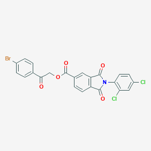 molecular formula C23H12BrCl2NO5 B401169 2-(4-Bromophenyl)-2-oxoethyl 2-(2,4-dichlorophenyl)-1,3-dioxo-5-isoindolinecarboxylate 