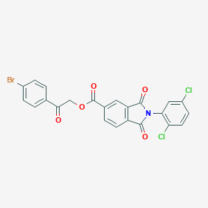 molecular formula C23H12BrCl2NO5 B401170 2-(4-Bromophenyl)-2-oxoethyl 2-(2,5-dichlorophenyl)-1,3-dioxo-5-isoindolinecarboxylate 