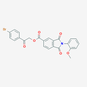 molecular formula C24H16BrNO6 B401172 2-(4-Bromophenyl)-2-oxoethyl 2-(2-methoxyphenyl)-1,3-dioxoisoindoline-5-carboxylate 