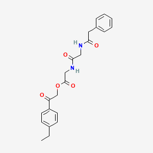 molecular formula C22H24N2O5 B4011720 2-(4-ethylphenyl)-2-oxoethyl N-(phenylacetyl)glycylglycinate 