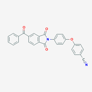 molecular formula C28H16N2O4 B401173 4-[4-(5-Benzoyl-1,3-dioxo-1,3-dihydro-isoindol-2-yl)-phenoxy]-benzonitrile 