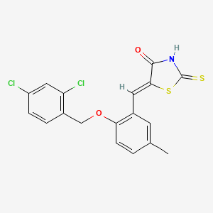 5-{2-[(2,4-dichlorobenzyl)oxy]-5-methylbenzylidene}-2-thioxo-1,3-thiazolidin-4-one