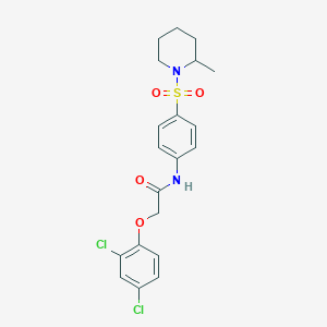 molecular formula C20H22Cl2N2O4S B4011788 2-(2,4-dichlorophenoxy)-N-{4-[(2-methyl-1-piperidinyl)sulfonyl]phenyl}acetamide 