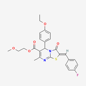 2-methoxyethyl 5-(4-ethoxyphenyl)-2-(4-fluorobenzylidene)-7-methyl-3-oxo-2,3-dihydro-5H-[1,3]thiazolo[3,2-a]pyrimidine-6-carboxylate