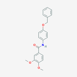 molecular formula C22H21NO4 B401180 N-[4-(benzyloxy)phenyl]-3,4-dimethoxybenzamide CAS No. 214844-14-1