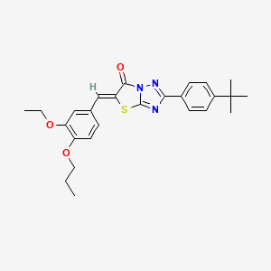 2-(4-tert-butylphenyl)-5-(3-ethoxy-4-propoxybenzylidene)[1,3]thiazolo[3,2-b][1,2,4]triazol-6(5H)-one