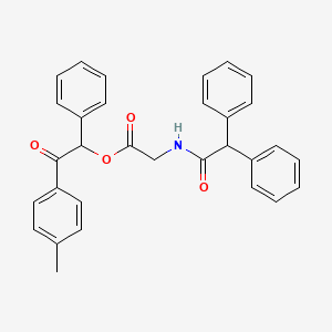 2-(4-methylphenyl)-2-oxo-1-phenylethyl N-(diphenylacetyl)glycinate