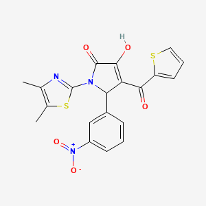 1-(4,5-dimethyl-1,3-thiazol-2-yl)-3-hydroxy-5-(3-nitrophenyl)-4-(2-thienylcarbonyl)-1,5-dihydro-2H-pyrrol-2-one