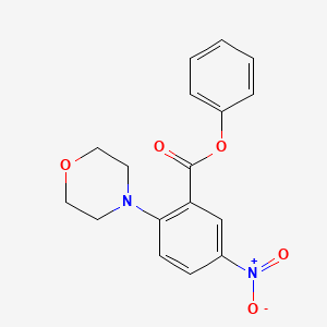molecular formula C17H16N2O5 B4011858 phenyl 2-(4-morpholinyl)-5-nitrobenzoate 