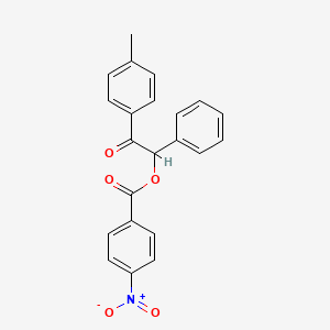 molecular formula C22H17NO5 B4011866 2-(4-methylphenyl)-2-oxo-1-phenylethyl 4-nitrobenzoate 
