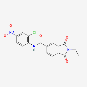 molecular formula C17H12ClN3O5 B4011869 N-(2-chloro-4-nitrophenyl)-2-ethyl-1,3-dioxo-5-isoindolinecarboxamide 