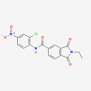 N-(2-chloro-4-nitrophenyl)-2-ethyl-1,3-dioxo-5-isoindolinecarboxamide