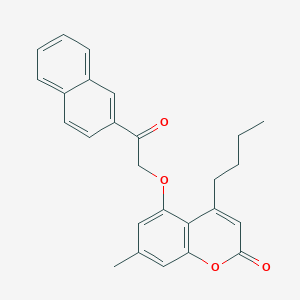 molecular formula C26H24O4 B4011877 4-butyl-7-methyl-5-[2-(2-naphthyl)-2-oxoethoxy]-2H-chromen-2-one 