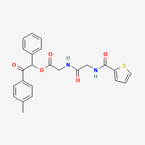 molecular formula C24H22N2O5S B4011878 2-(4-methylphenyl)-2-oxo-1-phenylethyl N-(2-thienylcarbonyl)glycylglycinate 