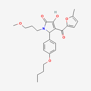 molecular formula C24H29NO6 B4011891 5-(4-butoxyphenyl)-3-hydroxy-1-(3-methoxypropyl)-4-(5-methyl-2-furoyl)-1,5-dihydro-2H-pyrrol-2-one 