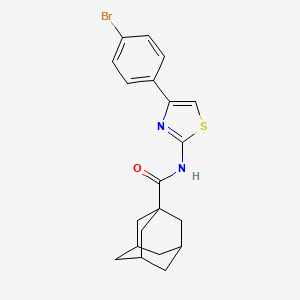 molecular formula C20H21BrN2OS B4011892 N-[4-(4-bromophenyl)-1,3-thiazol-2-yl]-1-adamantanecarboxamide 