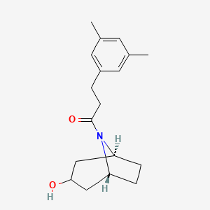 molecular formula C18H25NO2 B4011897 (3-endo)-8-[3-(3,5-dimethylphenyl)propanoyl]-8-azabicyclo[3.2.1]octan-3-ol 