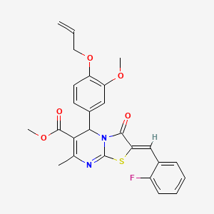 methyl 5-[4-(allyloxy)-3-methoxyphenyl]-2-(2-fluorobenzylidene)-7-methyl-3-oxo-2,3-dihydro-5H-[1,3]thiazolo[3,2-a]pyrimidine-6-carboxylate