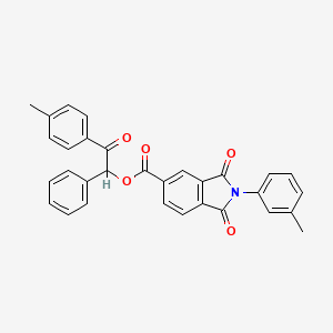 molecular formula C31H23NO5 B4011913 2-(4-methylphenyl)-2-oxo-1-phenylethyl 2-(3-methylphenyl)-1,3-dioxo-5-isoindolinecarboxylate 