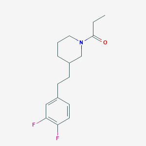 molecular formula C16H21F2NO B4011931 3-[2-(3,4-difluorophenyl)ethyl]-1-propionylpiperidine 