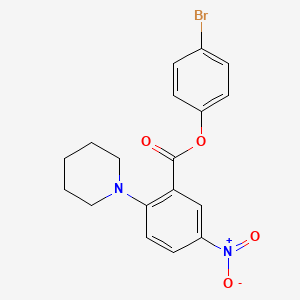 4-bromophenyl 5-nitro-2-(1-piperidinyl)benzoate