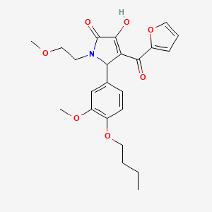 5-(4-butoxy-3-methoxyphenyl)-4-(2-furoyl)-3-hydroxy-1-(2-methoxyethyl)-1,5-dihydro-2H-pyrrol-2-one